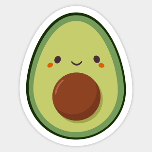 Kawaii Cute Avocado Sticker